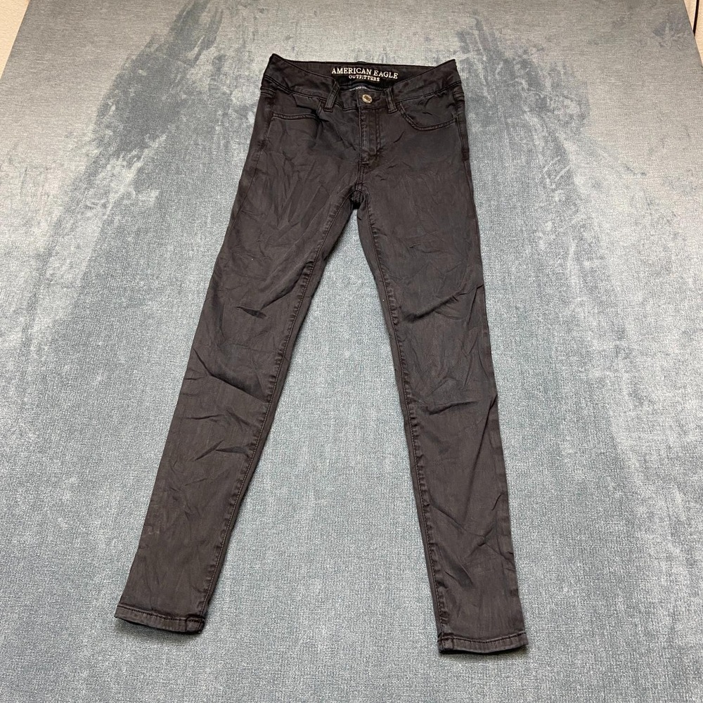 American Eagle Outfitters Jeans Womens 0 27x26 Black Super Stretch X Skinny Leg